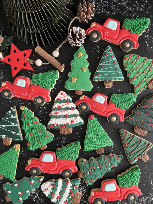 Christmas Tree Cookies - Mara Cookies